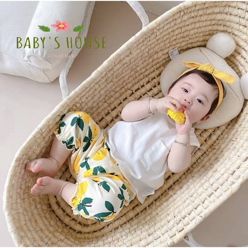 Bộ áo ba lỗ quần đũi hoa quả cho bé (8-18kg) - Baby's House