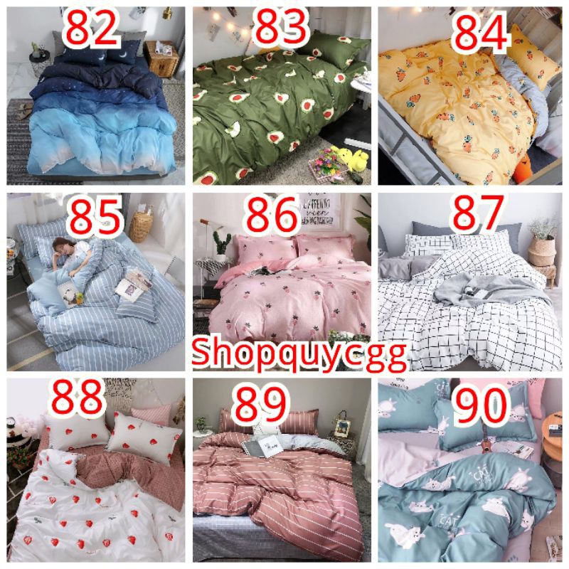 ( BỘ 5 MÓN) Bộ chăn ga gối cotton poly nhập khẩu mẫu mới nhất (chọn mẫu)