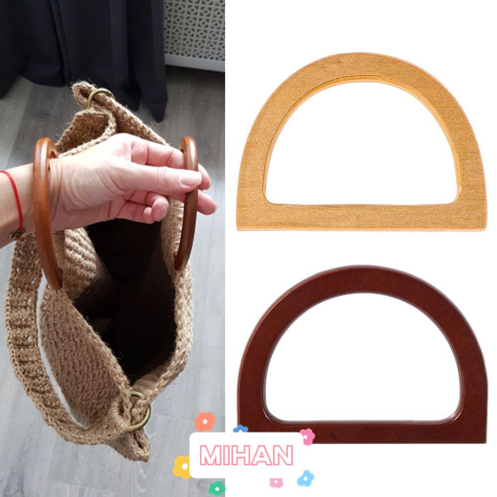 Quai Túi Xách Hình Chữ O / D Bằng Gỗ Tự Nhiên MIHAN1