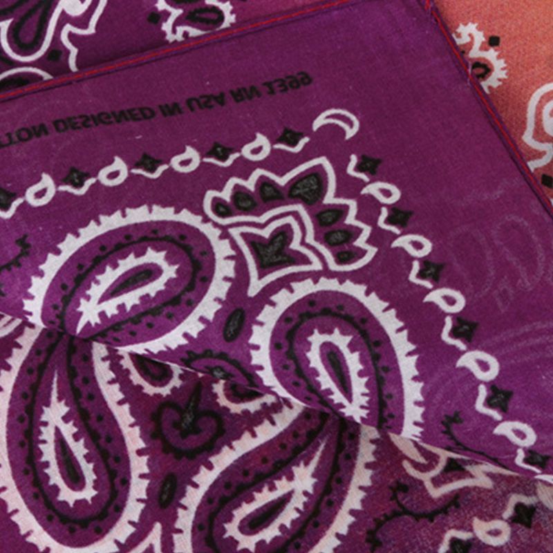 Khăn Vuông Cotton Họa Tiết Hoa Màu Sắc Cầu Vồng Dành Cho Nam Và Nữ