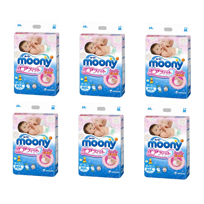 Tã - bỉm dán Moony M64 (6-11kg)