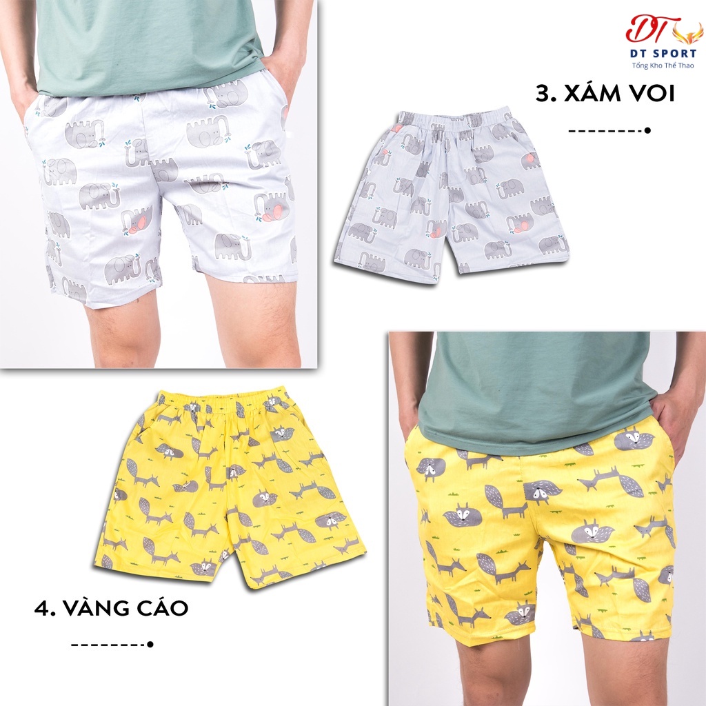 Quần đùi nam cartoon mặc nhà, đi chơi, du lịch ✔️ Vải trơn cao cấp ✔️ hàng xuất khẩu, giá rẻ . Mã HN002