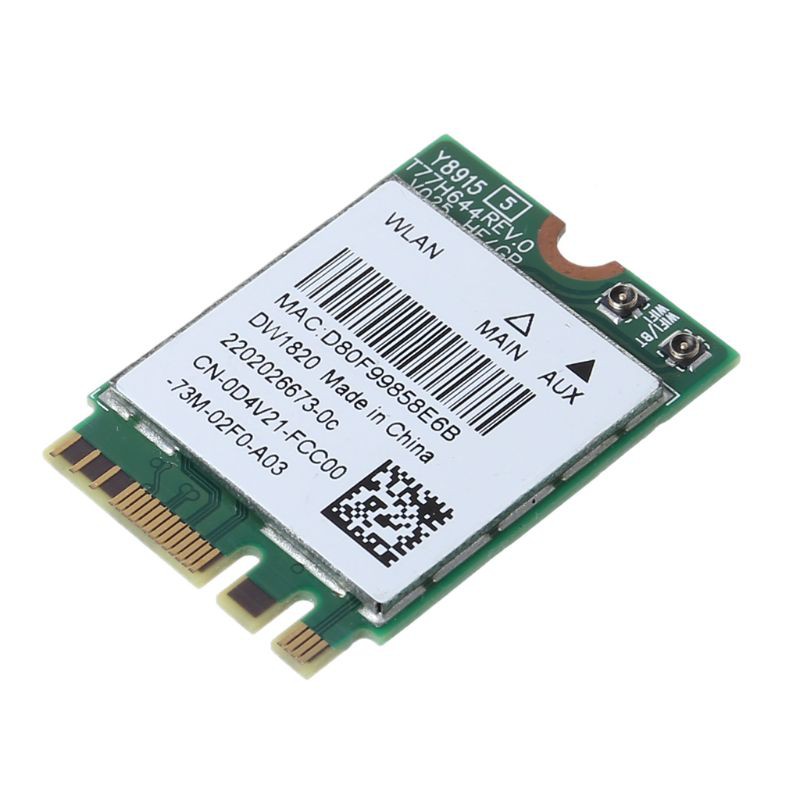 Card wifi cho máy tính Dell 1820 Dw1820 Wnan Wifi 802.11ac+bt 4.1 M.2 Wifi D4V21 tiện dụng và bền