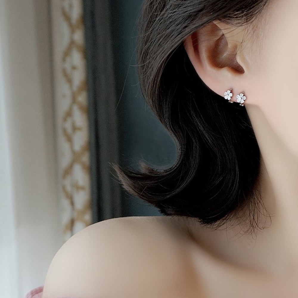 Khuyên Tai Hình Hoa Cúc Phong Cách Retro Nhật Bản Đơn Giản