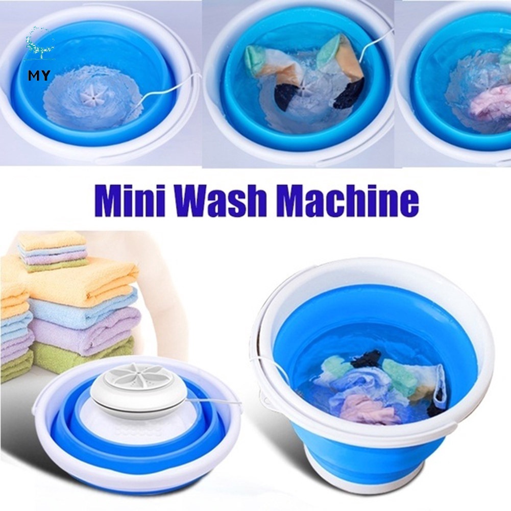 Máy giặt mini tự động có thể gấp gọn tiện lợi kèm phụ kiện bàn tính