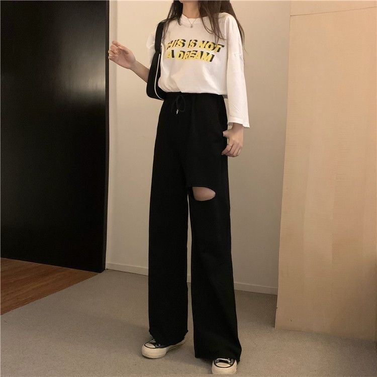 new high waist cacusal straight pants