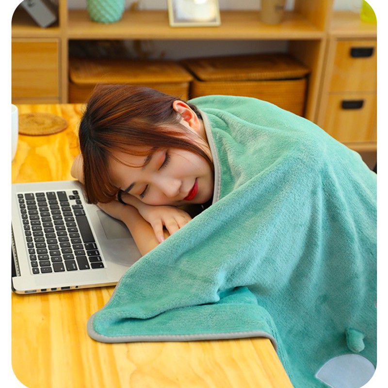 Khăn tắm cute cho bạn nữ văn phòng.vừa làm mền nghỉ trưa kích thước 75x95cm-147