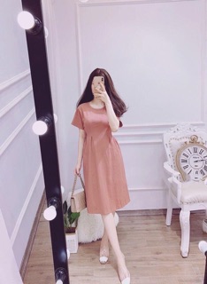 Váy suông thắt eo