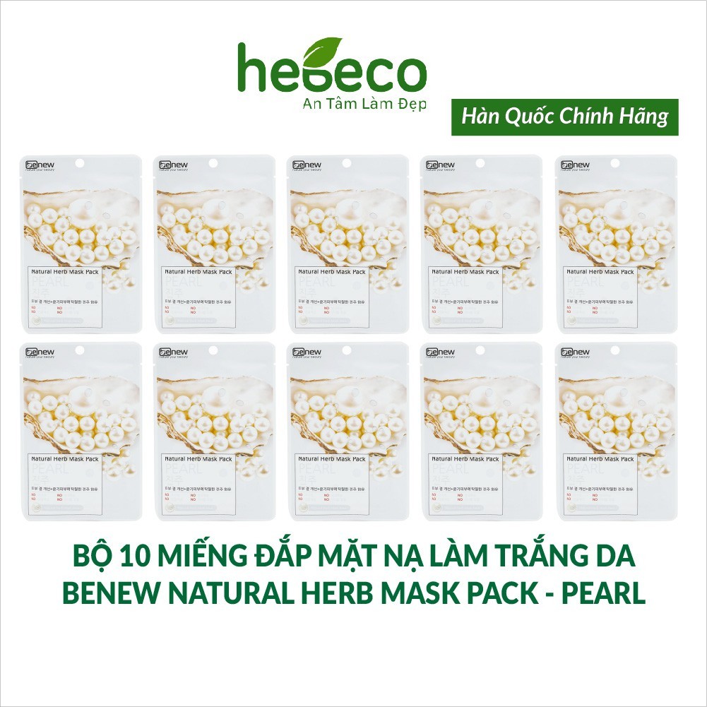 Combo 10 Mặt Nạ Sạch Nhờn Dưỡng Âm Cao Cấp Benew Hàn Quốc 22g/chiếc (Nhiều loại)