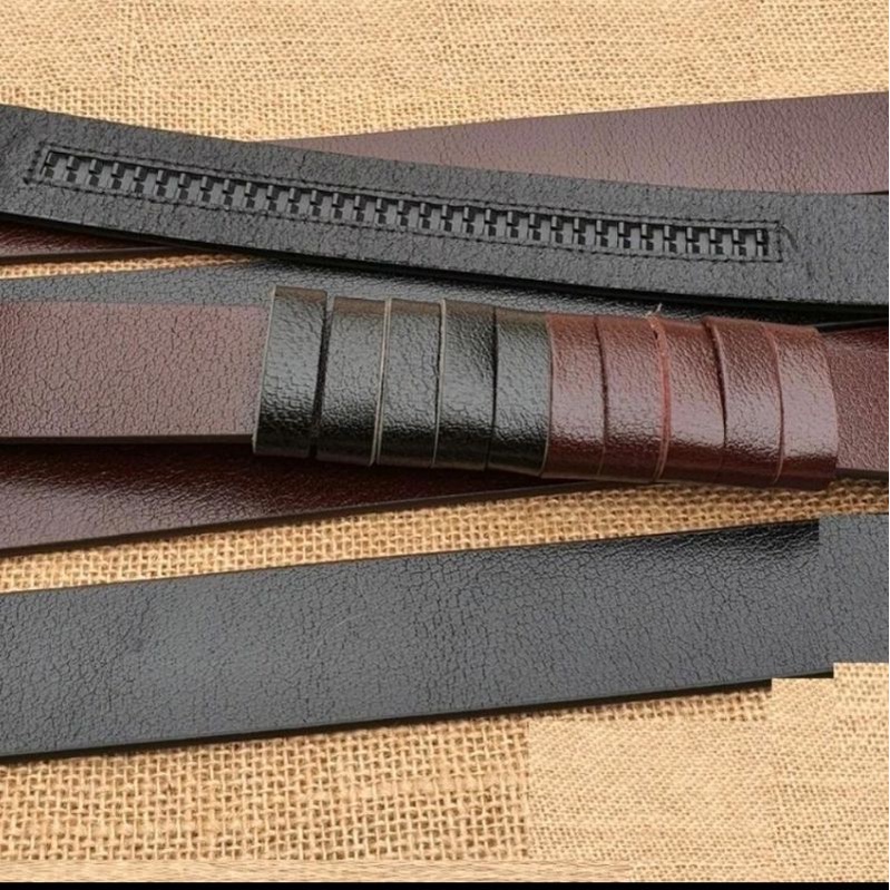 Thắt lưng da không mặt cao cấp cho dây có khấc sizi  3.6 cm [ DÂY CÓ KHẤC ]