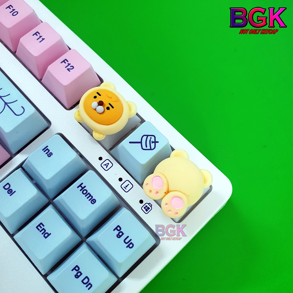 Bộ Keycap 2 Nút Đầu và Mông Sư Tử Cực Cute ( keycap Artisan, keycap phím cơ )