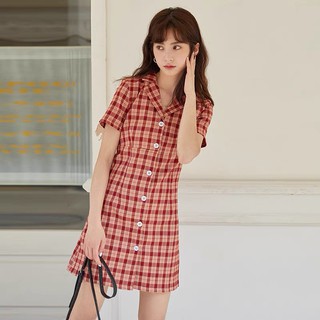 [order] váy kẻ caro