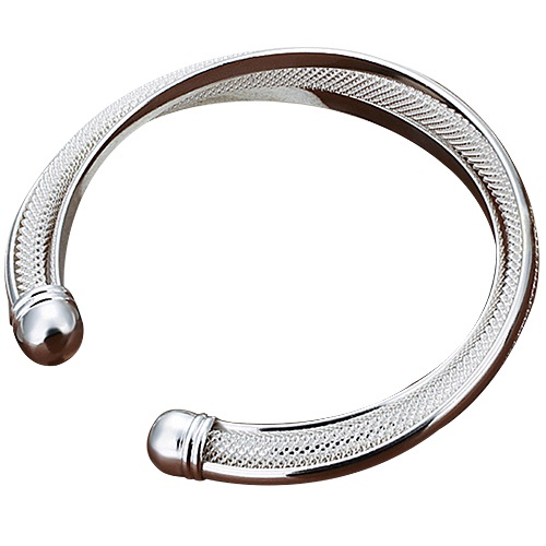 Vòng đeo tay hợp kim mạ bạc thiết kế hợp thời trang dành cho cả nam và nữ