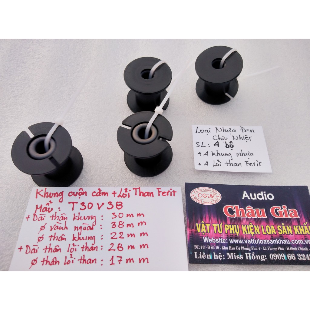 KHUNG CUỘN CẢM - LÕI NHỰA QUẤN CUỘN CẢM TRÒN 4 Bộ Audio Châu gia