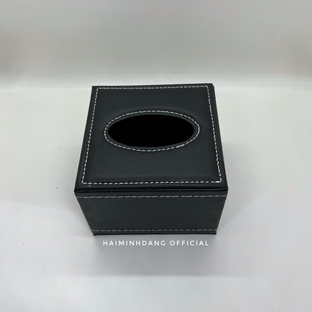 Hộp giấy ăn vuông bọc da cao cấp dùng cho giấy ăn sử dụng cho phòng ăn, phòng khách, spa,văn phòng