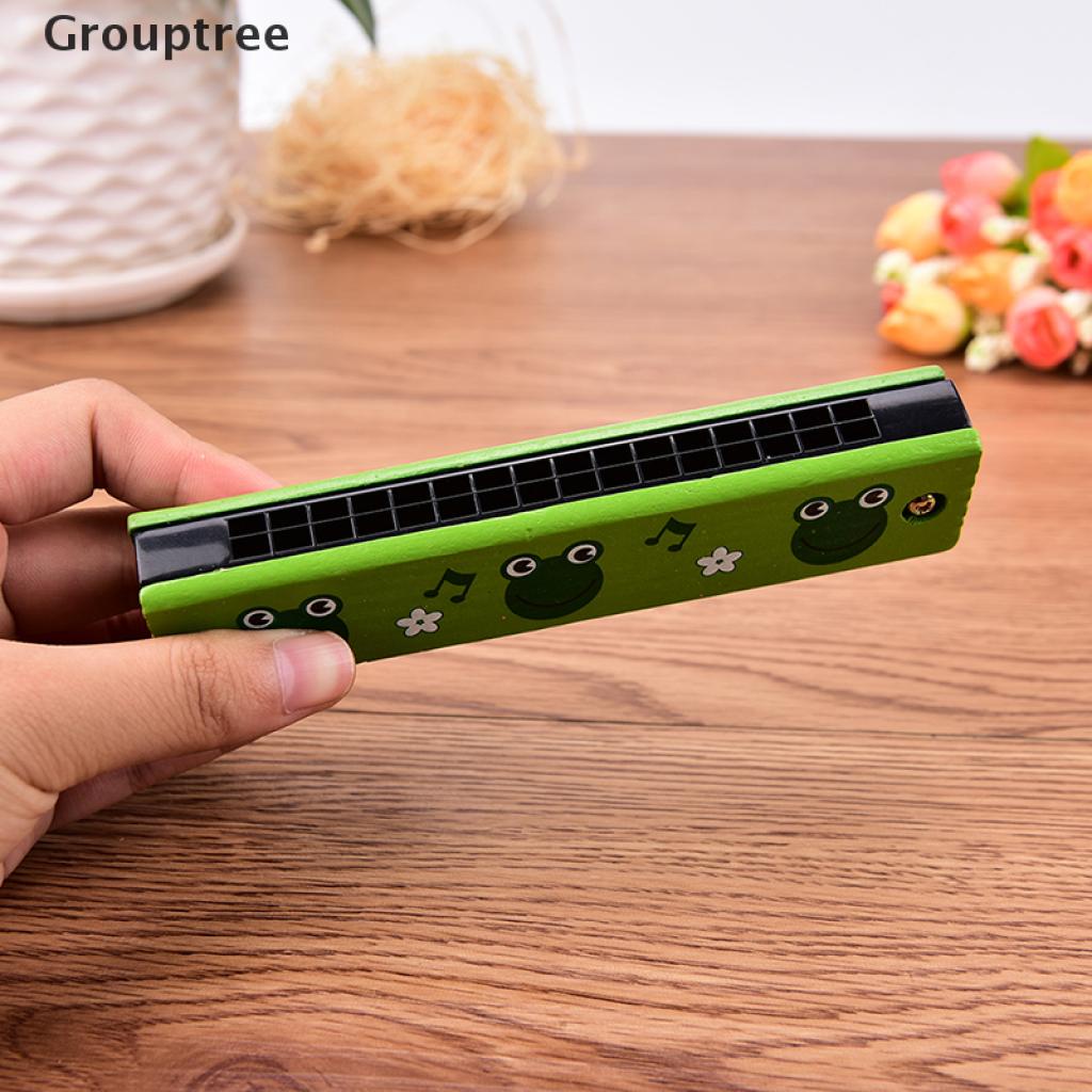 Kèn Harmonica 16 Lỗ Bằng Gỗ Nhiều Màu Sắc Dễ Thương Cho Bé