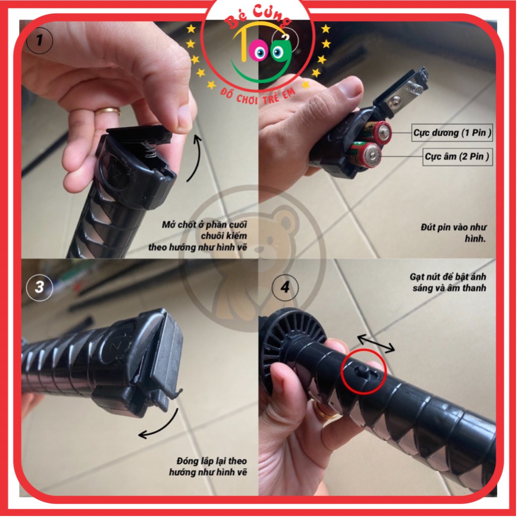 Đồ Chơi Kiếm Phát Sáng, Kiếm Nhật Katana Có Đèn Led Và Âm Thanh Cực Hot