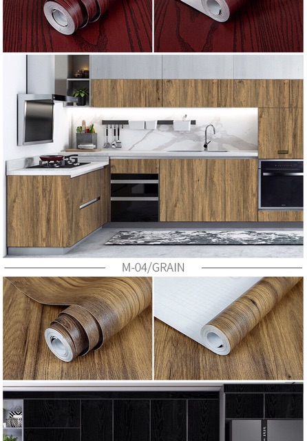 DECAL DÁN TƯỜNG giả gỗ vân 3D keo sẵn khổ  60cm
