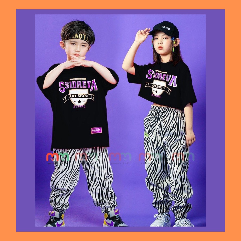 Set thể thao BÉ TRAI tập nhảy cá tính áo thun phối quần jogger thun lạnh co dãn thoải mái cho bé 10kg đến 56kg