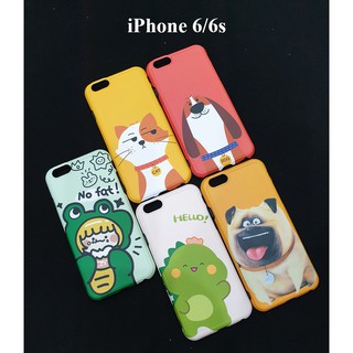 Ốp lưng chó mèo ngộ nghĩnh bảo vệ camera iPhone 6 iPhone 6S