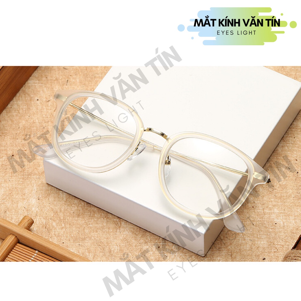 Gọng kính cận Eyes Light T559 mắt kính nữ tròn càng kim loại cao cấp không gỉ