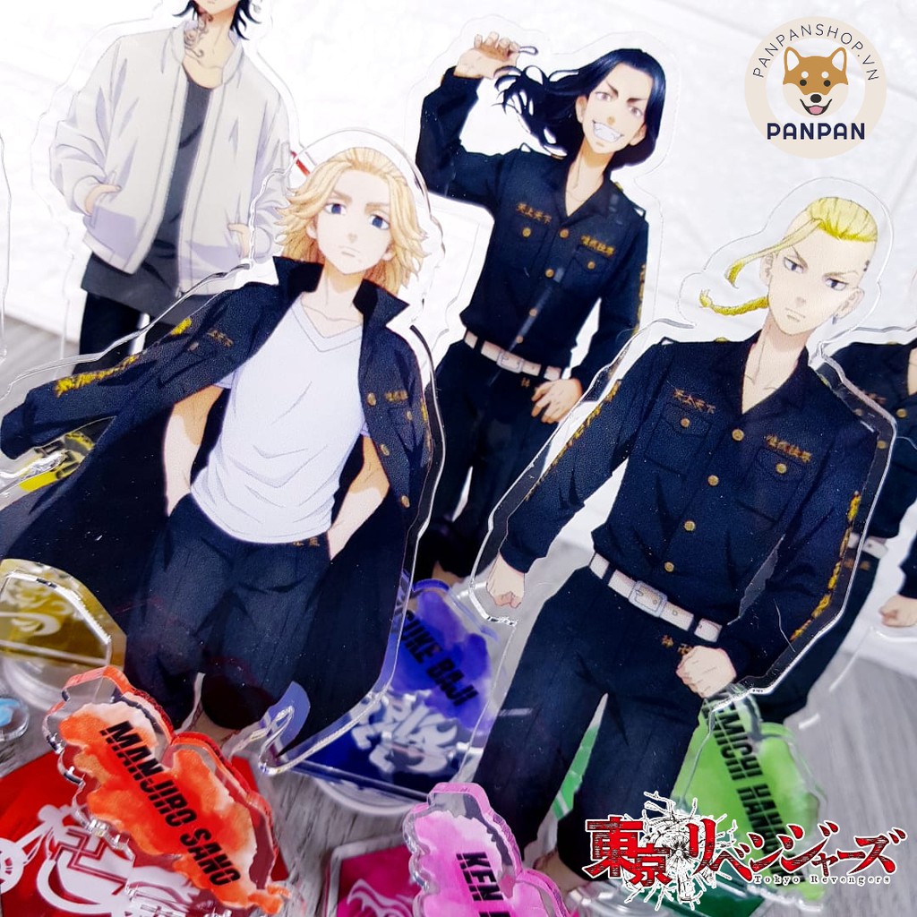 Mô Hình Standee acrylic Anime Tokyo Revengers đồng phục kèm bảng tên - 6 nhân vật (15cm)