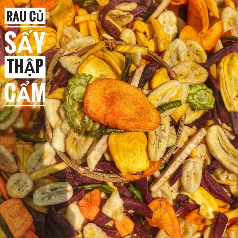 0.5Kg RAU QUẢ TRÁI CÂY SẤY GIÒN NGUYÊN 100%, HÀNG XUẤT KHẨU TỪ ĐƠN 50K,  Hàng ngon nhà làm