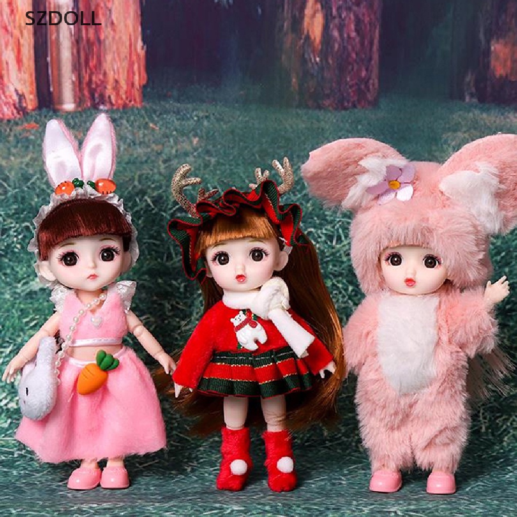 Búp Bê Công Chúa bjd ob11 16cm Kèm Quần Áo DIY Dễ Thương Xinh Xắn
