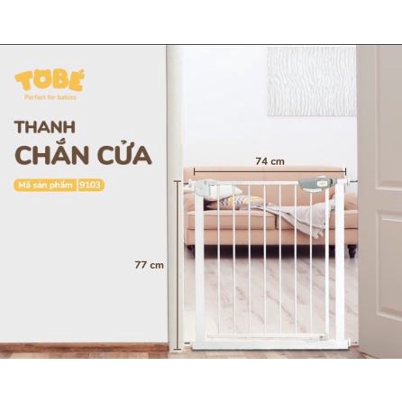 Thanh chắn cửa cầu thang tobe siêu tiện lợi, không cần khoan đục cao cấp an toàn bảo vệ cho bé hàng chính hãng 9103