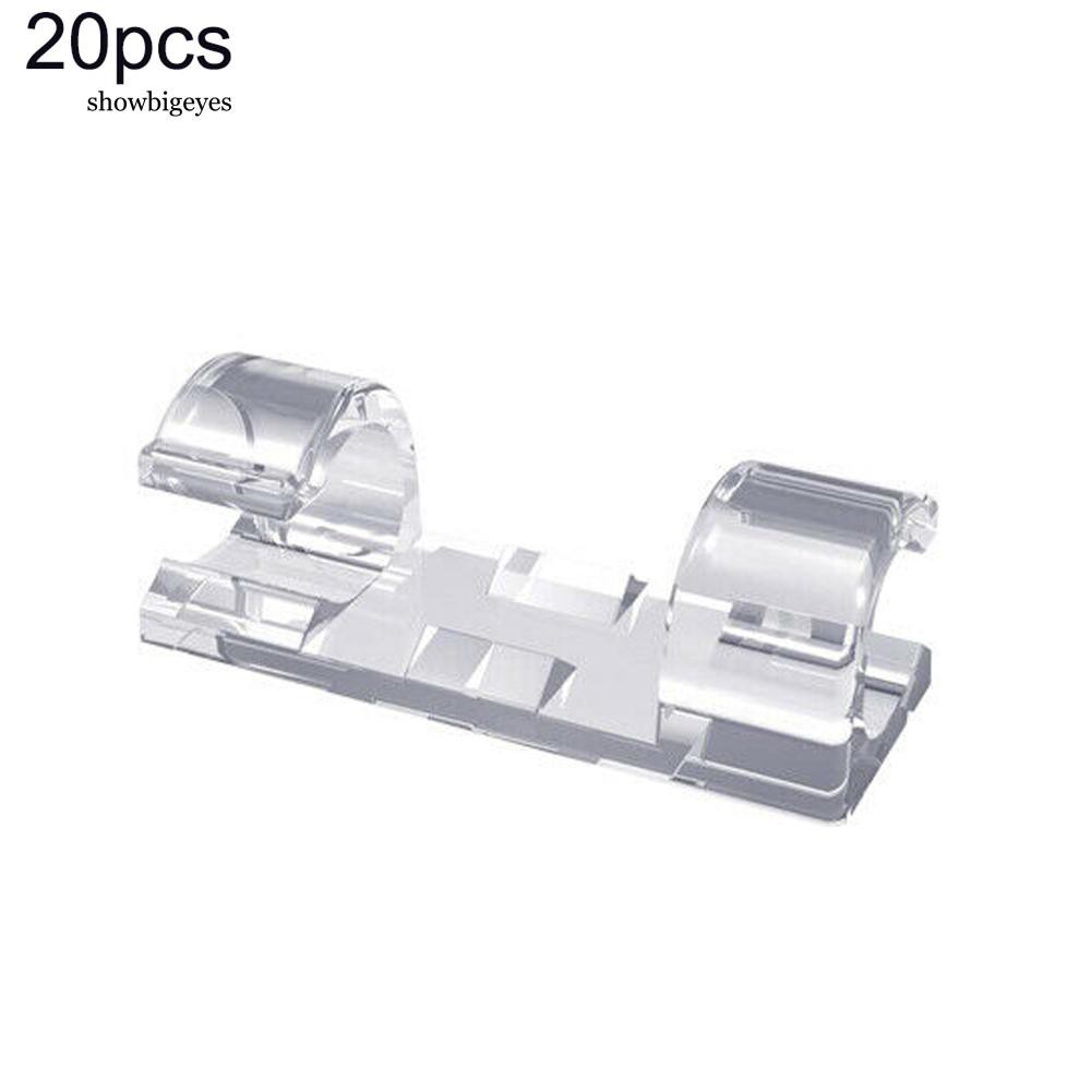 Set 20 / 40 Kẹp Giữ Dây Cáp Tự Dính Tiện Lợi Giá Đỡ