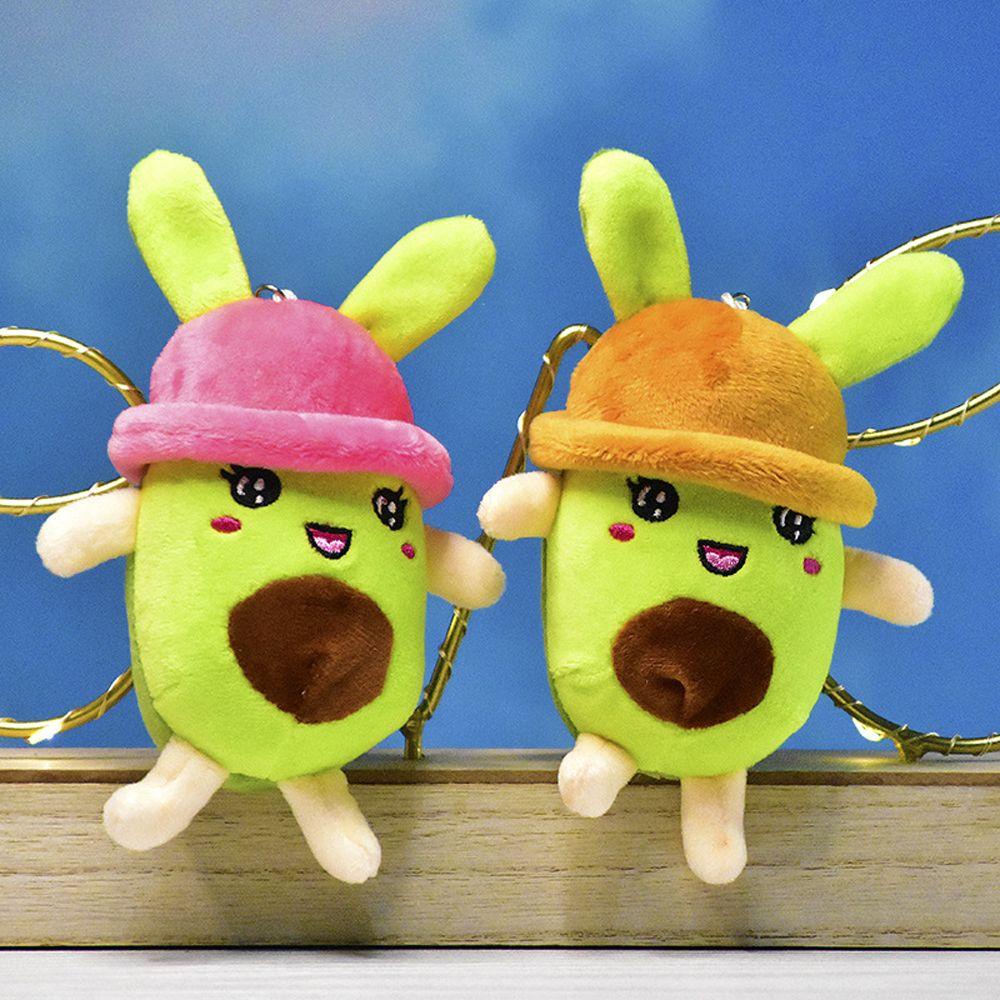 Móc Khóa Hình Quả Bơ Nhồi Bông Mềm Mại Đáng Yêu