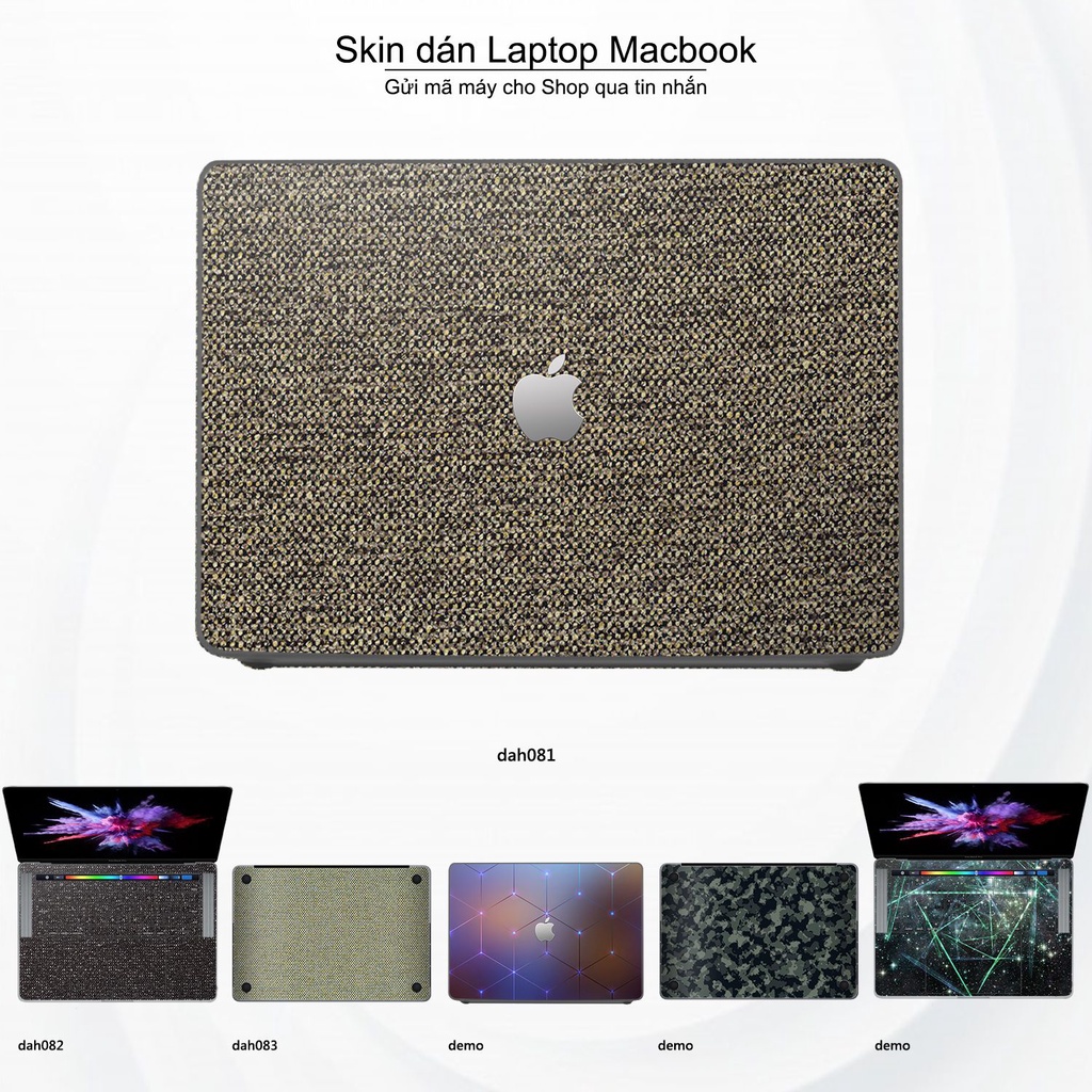 Skin dán Macbook mẫu vân vải (đã cắt sẵn, inbox mã máy cho shop)