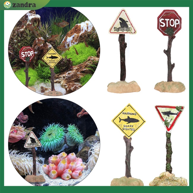 Bảng Hiệu Cảnh Báo Đầu Lâu Cá Mập Nhân Tạo Bằng Nhựa Resin Trang Trí Bể Cá