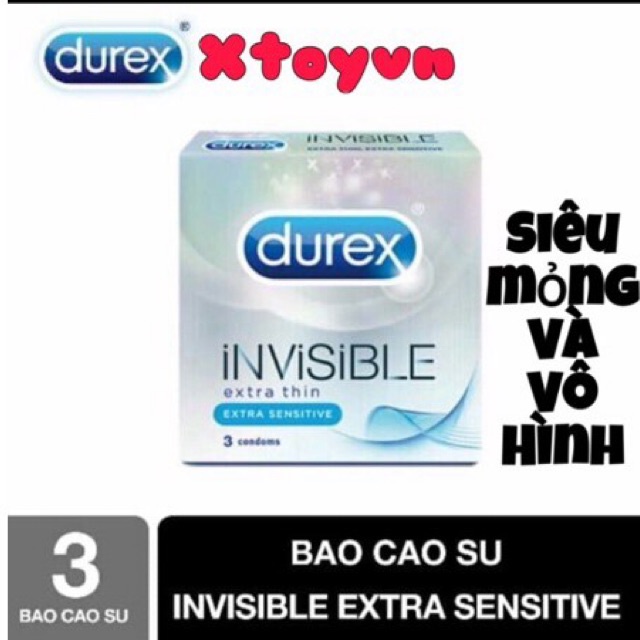 Bao cao su dure siêu siêu mỏng hộp 3 chiếc