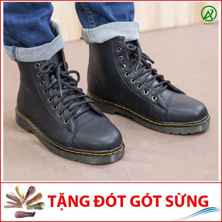 Giày Boot Nam AROTI Cổ Cao Chất Da Đẹp Cao Cấp,Đế Khâu Chắc Chắn Form Mạnh Mẽ,Cực Nam Tính Màu Đen-Đủ size M89(ĐG)