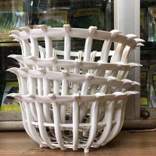 Chậu giả gỗ trồng lan 25cm- combo 4 cái