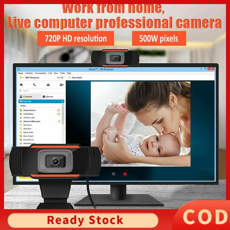 Webcam Usb 2.0 1080p Có Micro Cho Máy Tính / Laptop