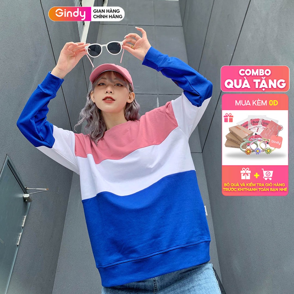 Áo nỉ Sweater Nữ GINDY áo Hoodie Form Rộng Dài Tay Vải Nỉ Da Cá Dày Dặn Phong Cách Ulzzang Thời Trang Thu Đông A9106