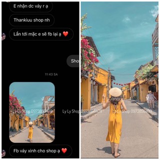 Đầm MiDi Nơ Lưng Vàng / Đen M01