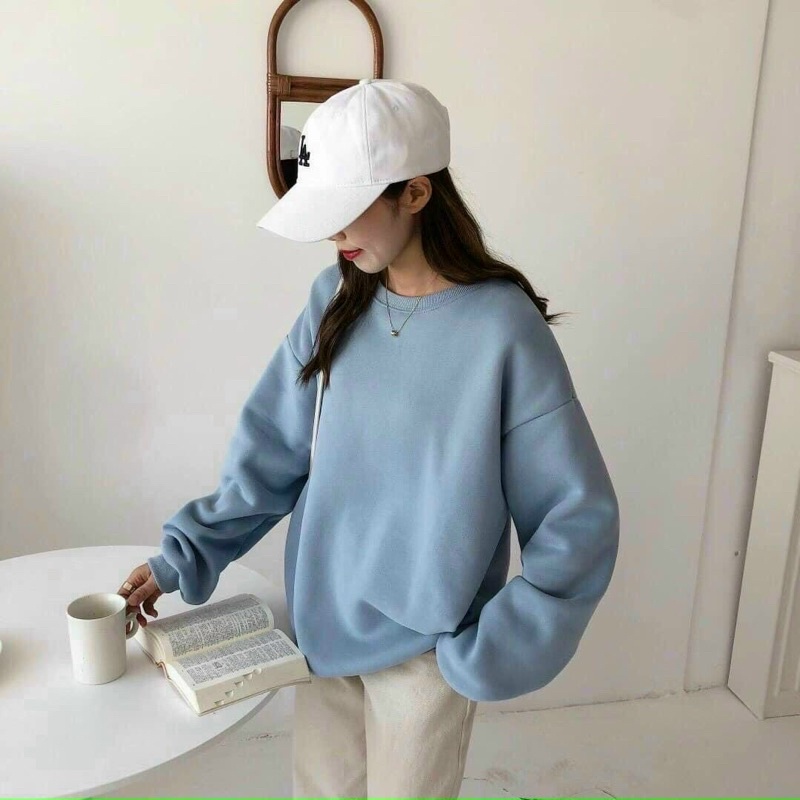 Áo Sweater trơn nhiều màu freesize chất da cá dày mịn dẹp