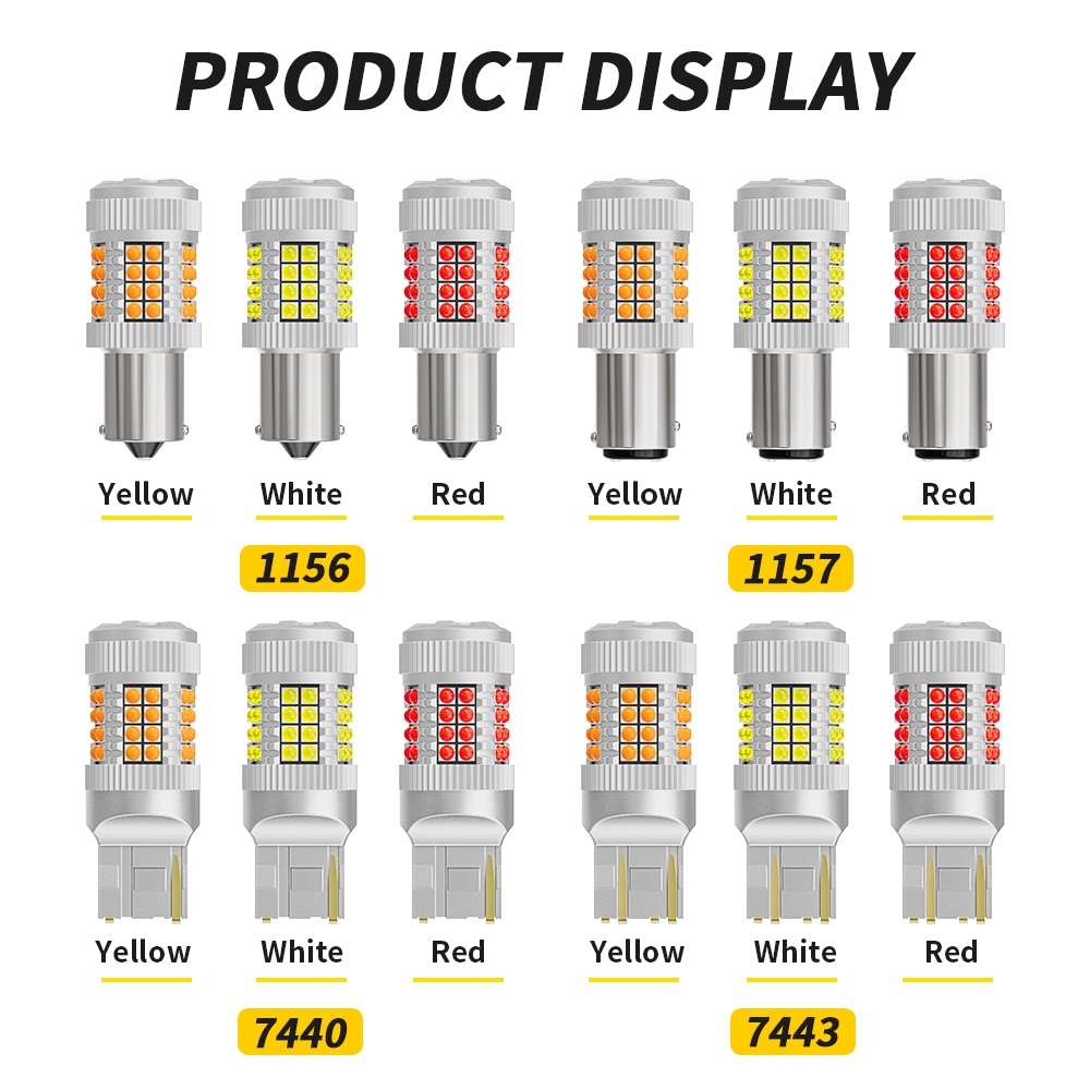 Set 2 Đèn Xi Nhan Siêu Sáng Canbus 1156 BA15S P21W 1157 BAY15D P21-5W T20 7440 W21W 7443 W21-5W T25 3157 LED 3030 40SMD Cho Xe Hơi