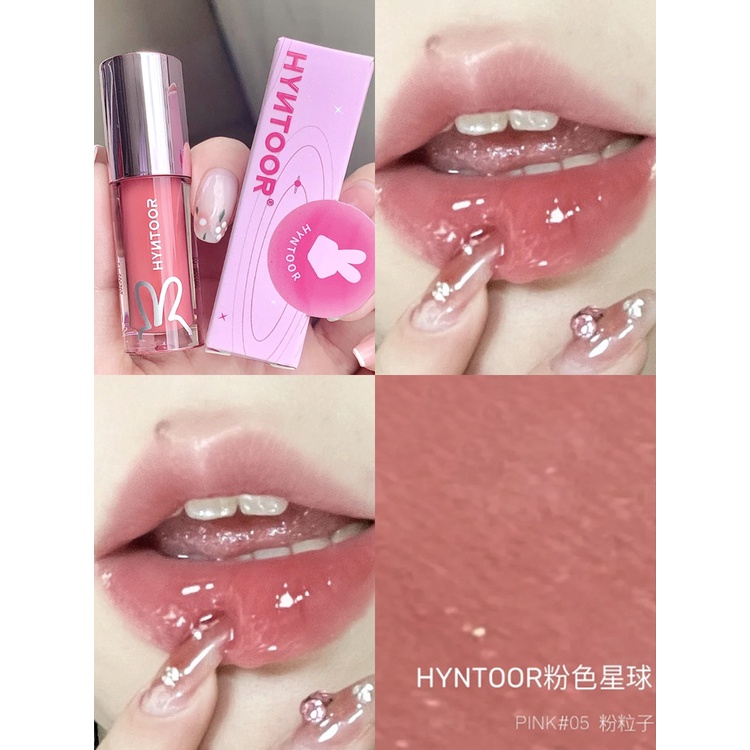 Son Bóng Dưỡng Ẩm Ống Màu Hồng Họa Tiết Hành Tinh Tinh Tế HYNTOOR