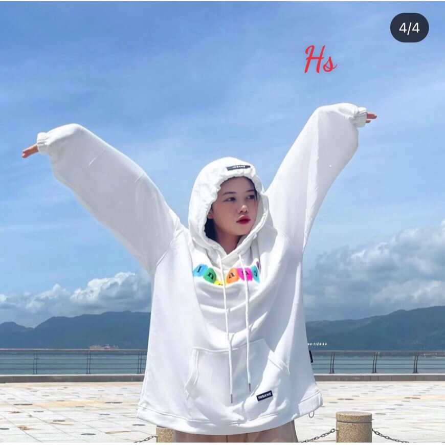 Áo Hoodie Màu Trắng In Chữ Insan Chất Liệu Cotton Mã 0740 STORE TT 1995 | BigBuy360 - bigbuy360.vn