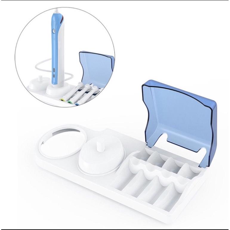 Đế kép để bàn chải điện, để sạc, đầu bàn chải điện Oral b  tiện lợi, an toàn sạch sẽ trong nhà tắm