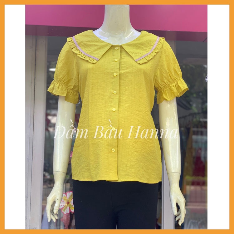 [Size 40-80kg] Áo bầu công sở dễ thương kiểu trẻ có size từ 40-80kg vải sợi cotton thấm mồ hôi tốt thoáng mát