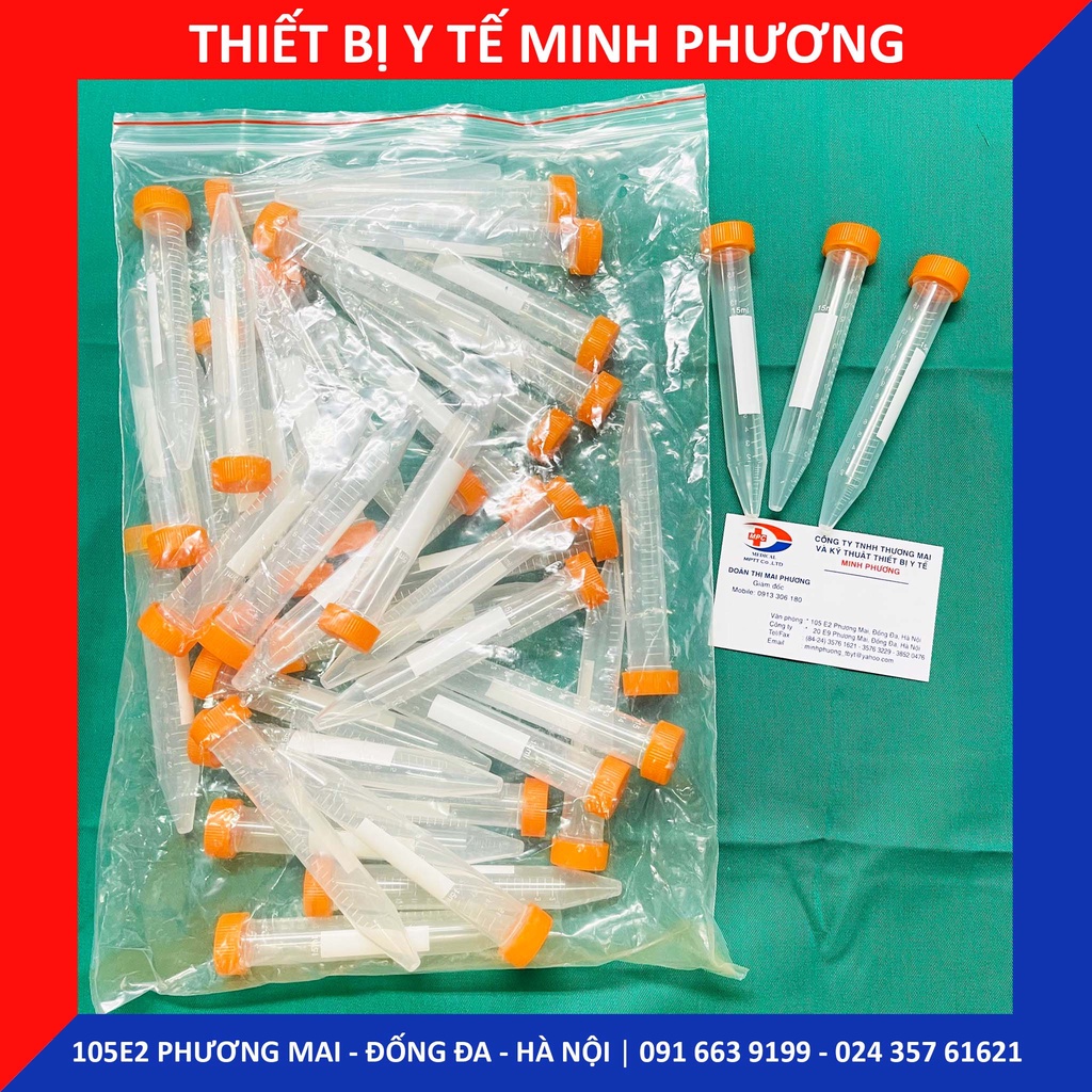 [Combo 5 chiếc] Ống ly tâm Falcon 15ml đáy nhọn
