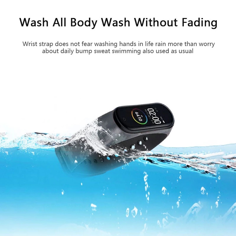 Dây Đeo Cổ Tay Thay Thế Bằng Silicon Mềm Họa Tiết Rằn Ri Cho Xiaomi Mi Band 5