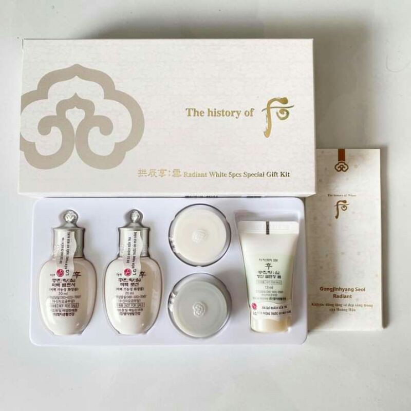 [Chính hãng có tem] Set Whoo Radiant White Dưỡng Trắng, Giảm Thâm Nám và Chống Lão Hóa 5 sản phẩm