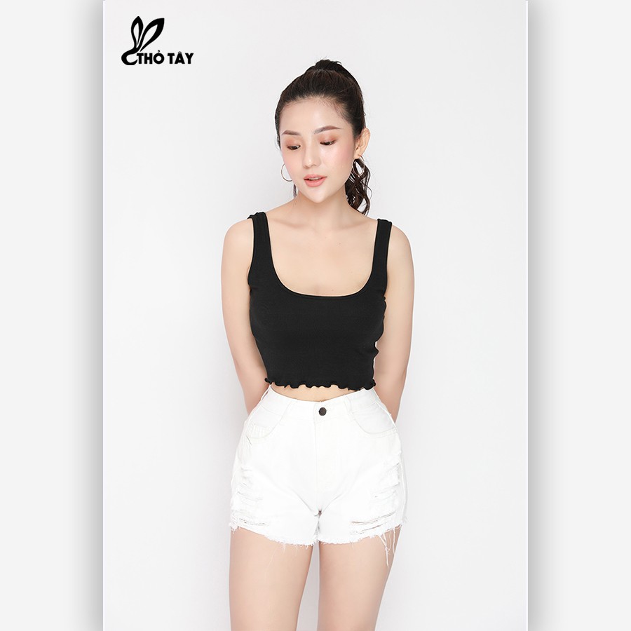 [Mã BMBAU50 giảm 7% đơn 99K] Áo Ba Lỗ Nữ Chất Thun Bo Viền Chân Áo - THỎ TÂY