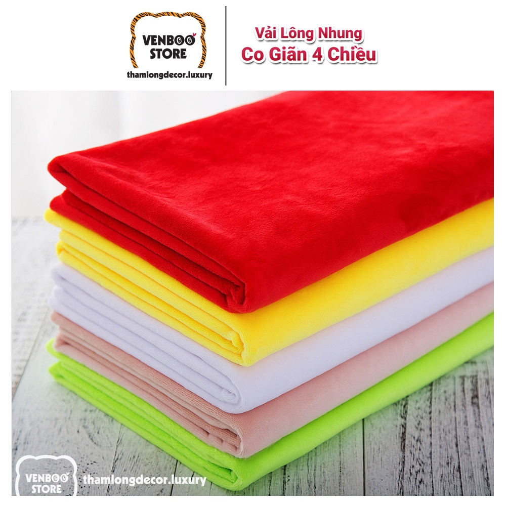 ️ Vải Nhung Lạnh Co Giãn 4 Chiều MINISO may Gấu Bông Lotso Gấu Dâu, ga giường ghế lười bọc sofa, scrunchies | 51016K